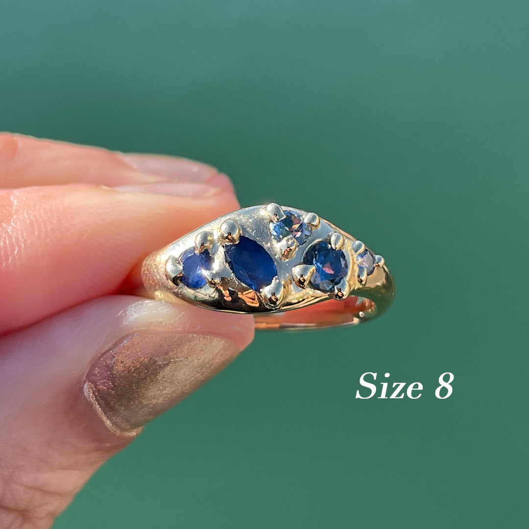 Azure Tide Ring, 14k