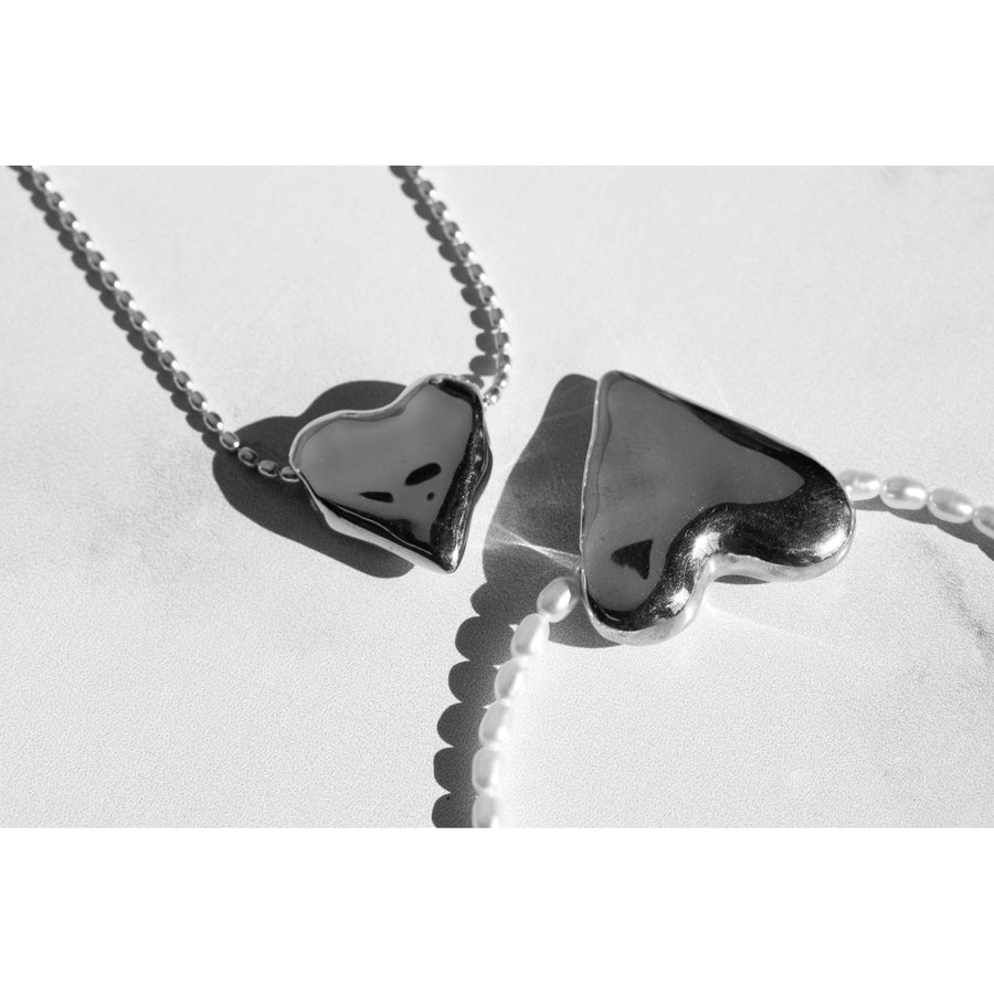 Small Love Necklace, Silver