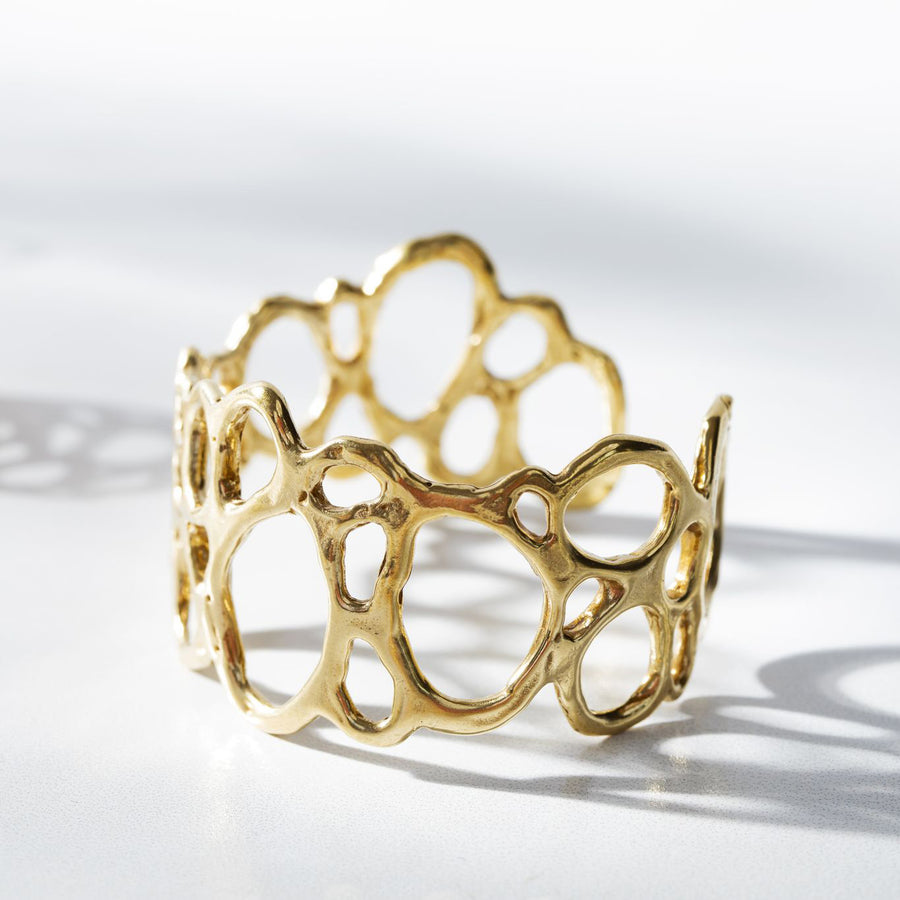 Morel Wide Cuff, Brass