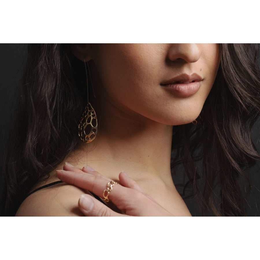 Morel Thin Ring, Silver