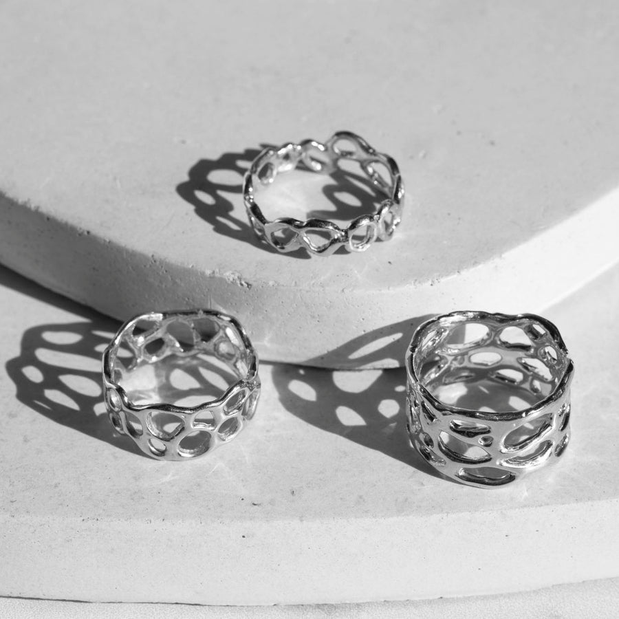 Morel Ring, Silver
