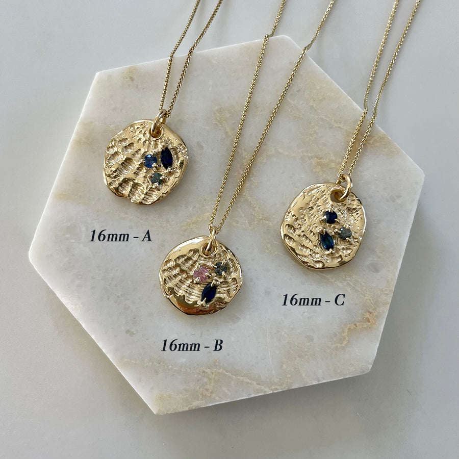 Sea Impression Charms, 14k