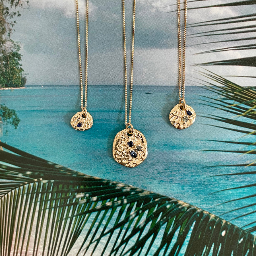 Sea Impression Charms, 14k