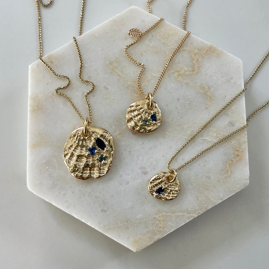 Sea Impression Charms, 14k