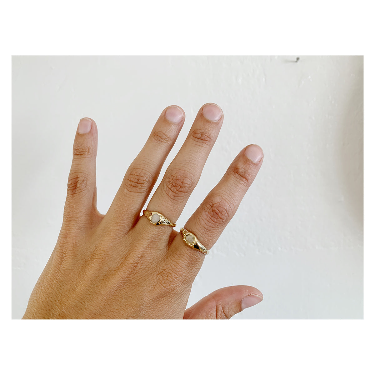 nantucket gold beach stone rings