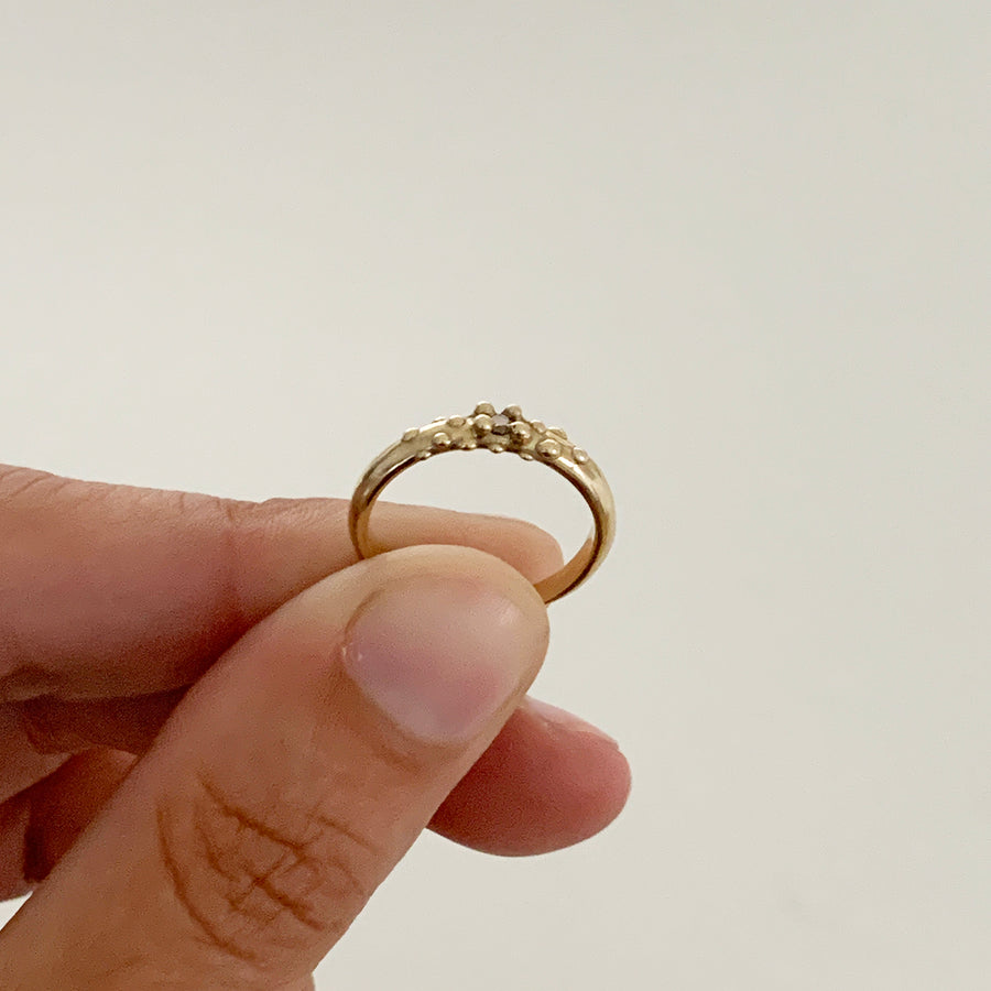 gold diamond stacking ring