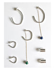 silver hoop earrings