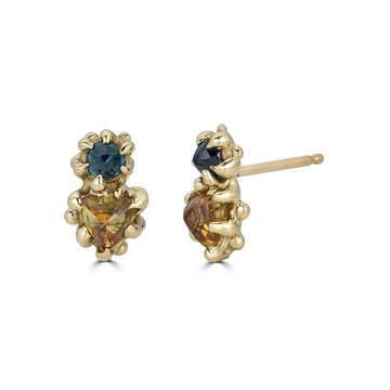 sapphire duo earrings
