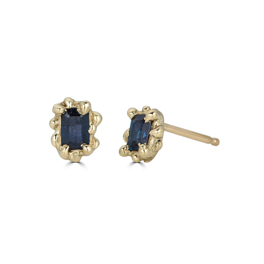 gold sapphire stud