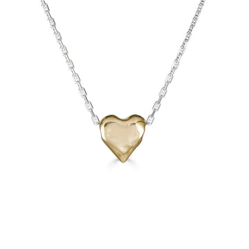 Small Love Necklace, Brass