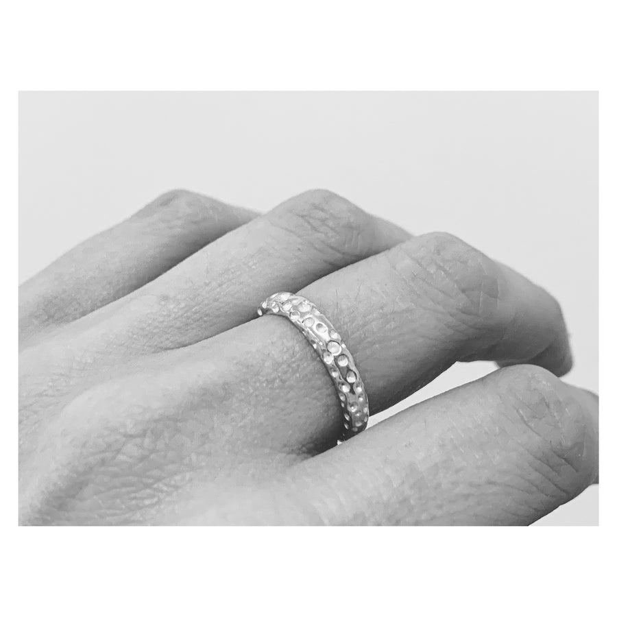 silver coral ring