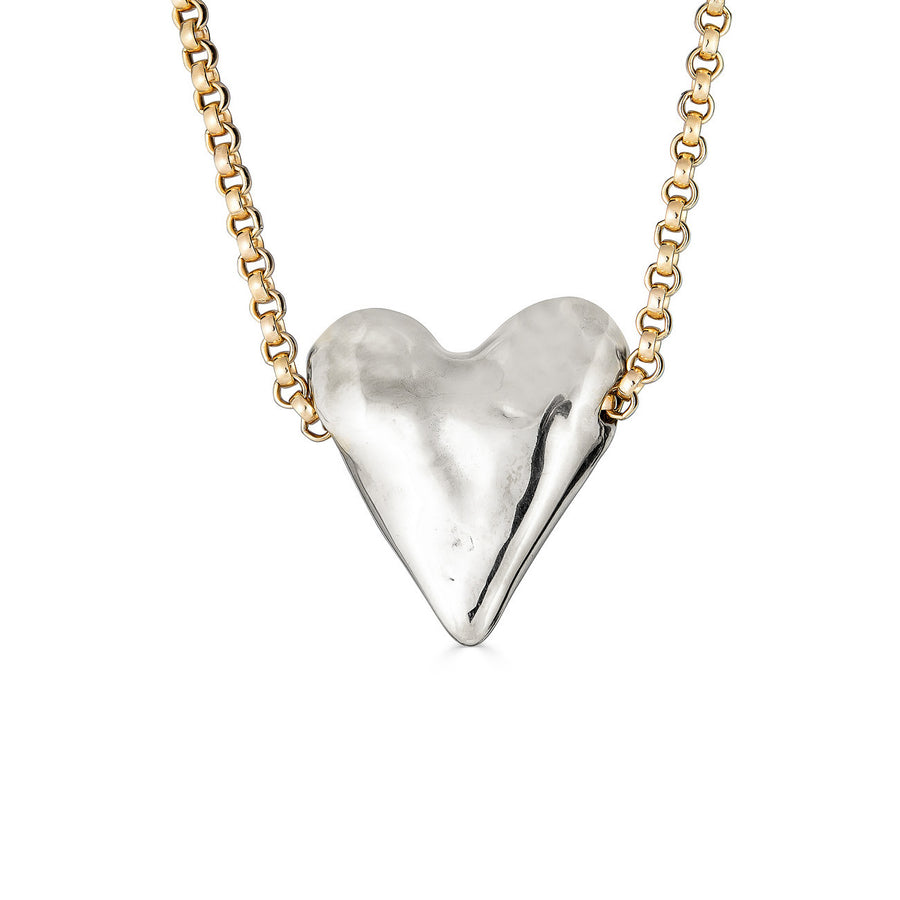 large statement heart necklace