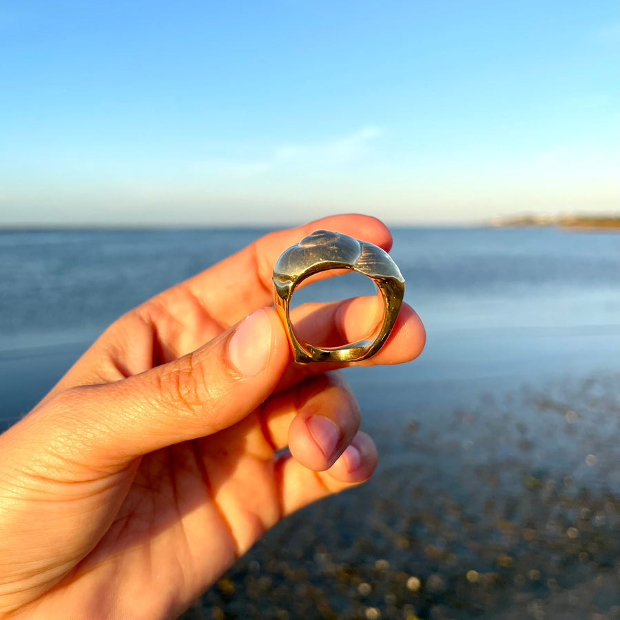 Moon Snail Cocktail Ring