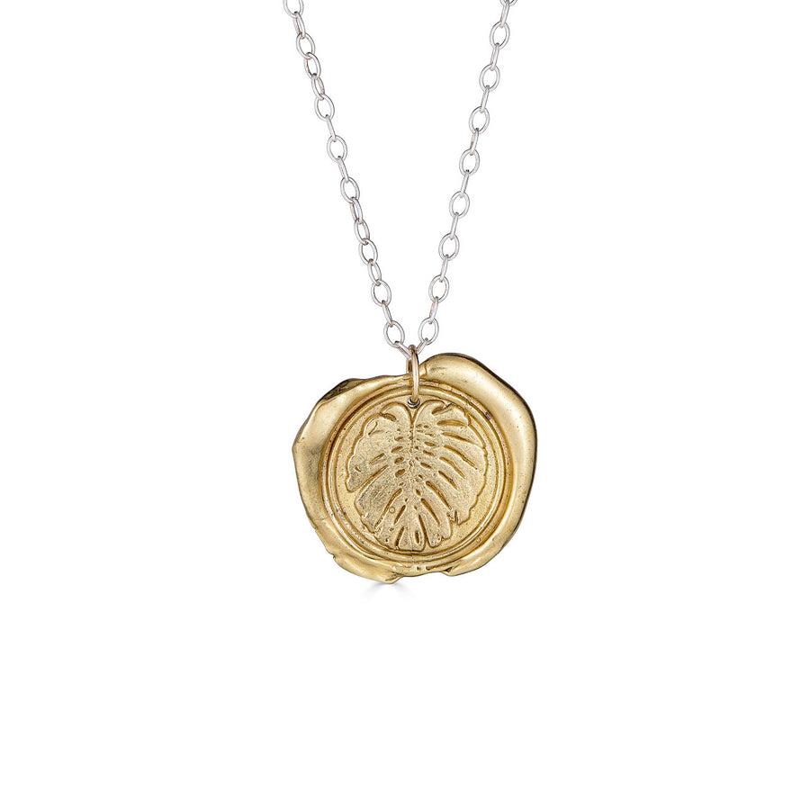 wax medallion necklace