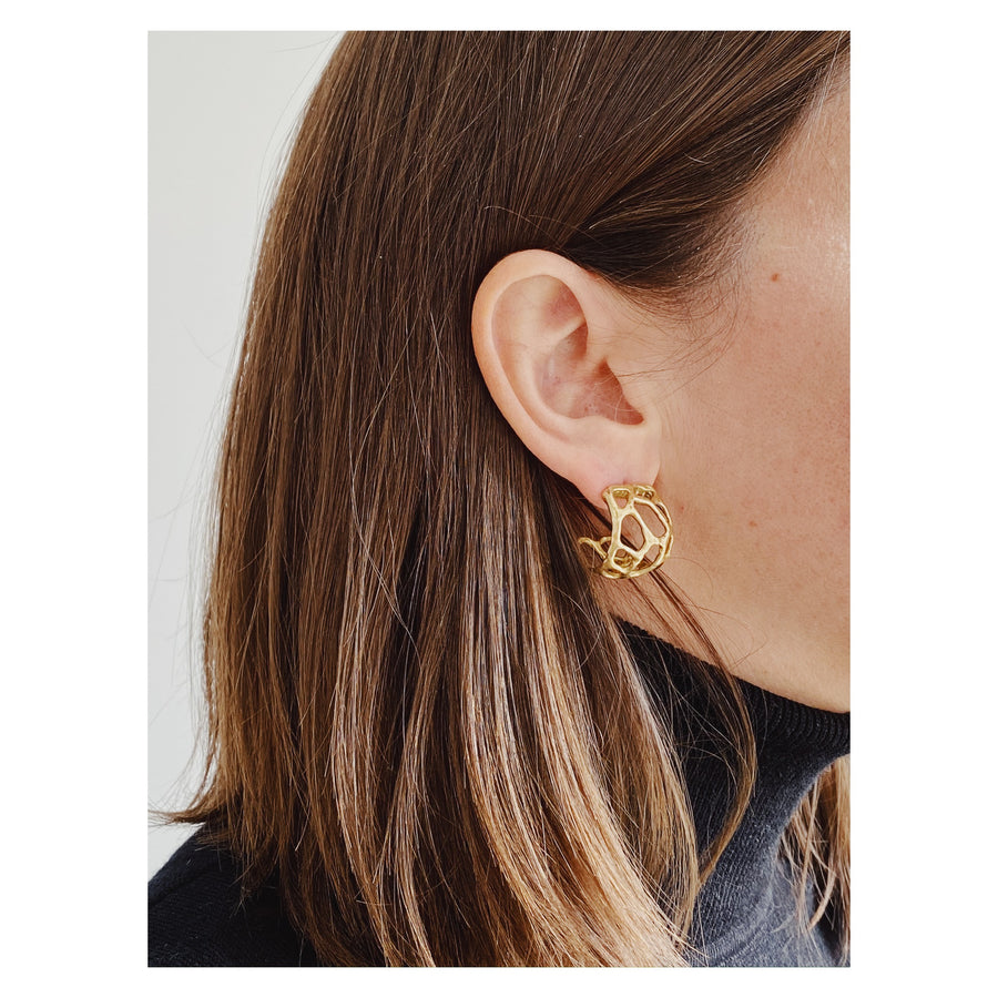 morel brass earrings