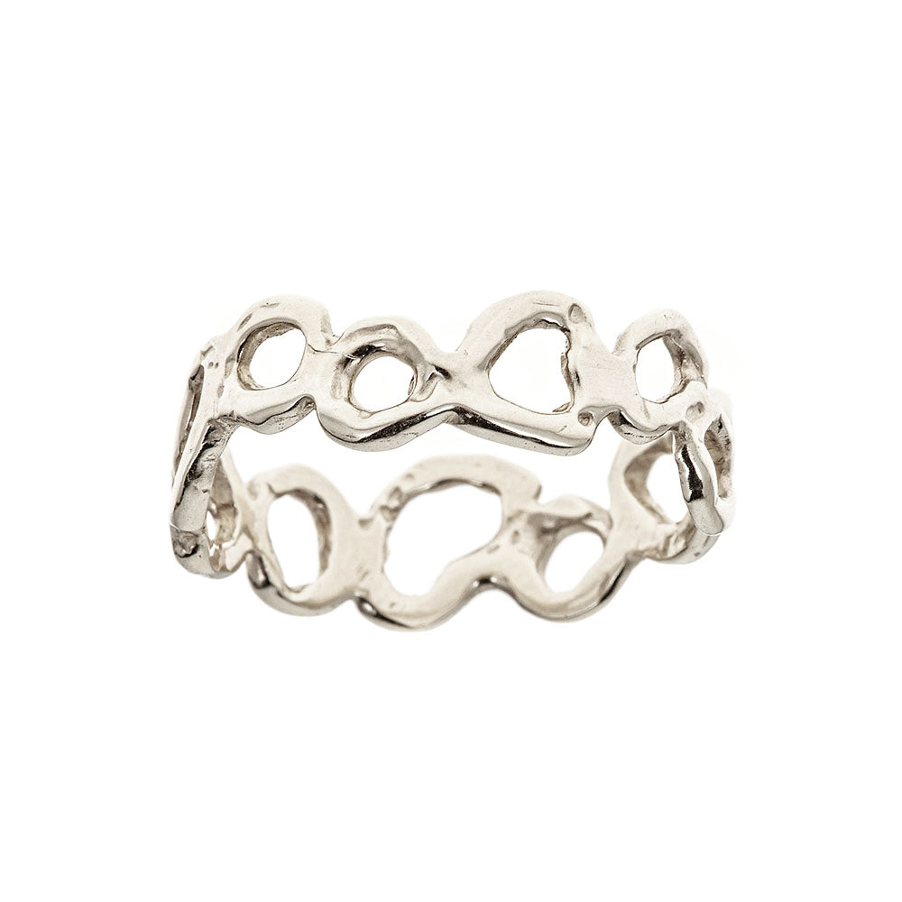 Morel Thin Ring, Silver
