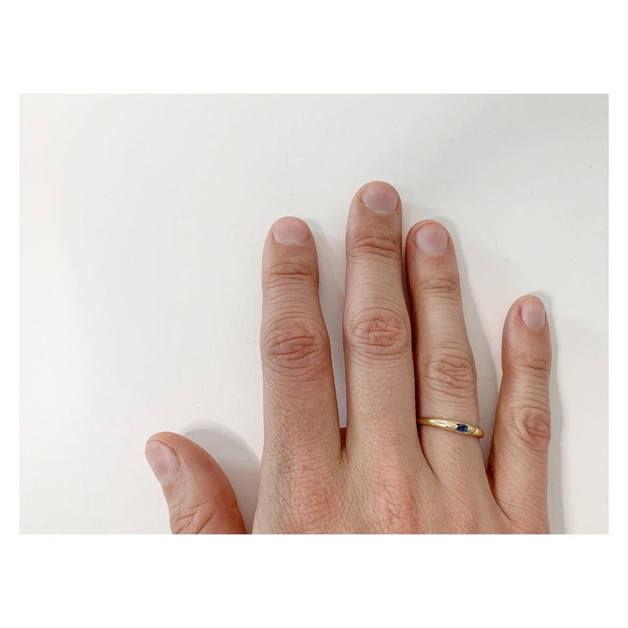 Sapphire Stacking Ring, 14k